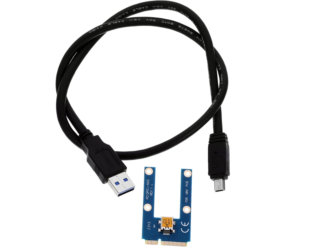 Cabo Extensor Usb Preto Para Gpu Pcie Externa, Conector Rápido, Compatível