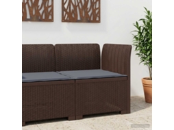 Vidaxl Sofá De Jardim 1 Lugar Com Almofada Look Rattan Pp Castanho
