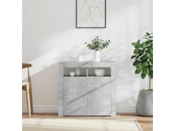 Vidaxl Aparador Com Luzes Led 80x35x75 Cm Cinzento Cimento