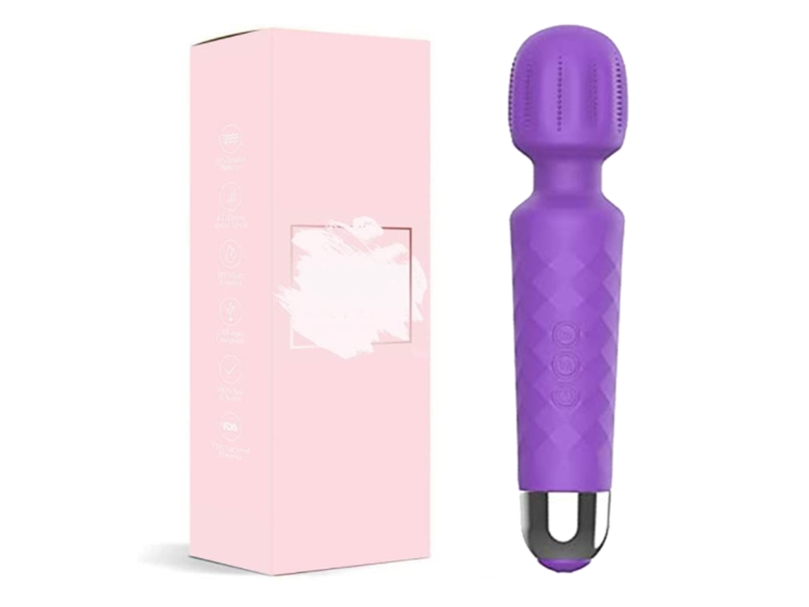 Bestvite Wireless Massager - Massageador Elétrico De Mão Poderoso Massageador De Varinha - Roxo
