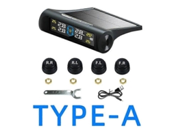 Sistema De Monitoramento De Pressão Dos Pneus Tpms Com 4 Sensores, Alarme E Visor Inteligente, Alimentado Por Energia Solar, Para Carros, Suvs E