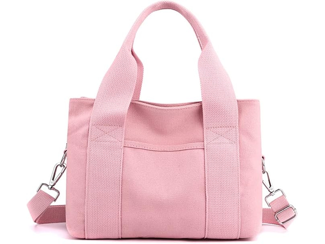 Bolsa de Lona AQUAFORGE, Casual, Alça Superior, Rosa