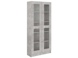 Vitrine Cabinet, Vitrine Cabinets Vidaxl Cinzeto Madeira Processada (n/a)