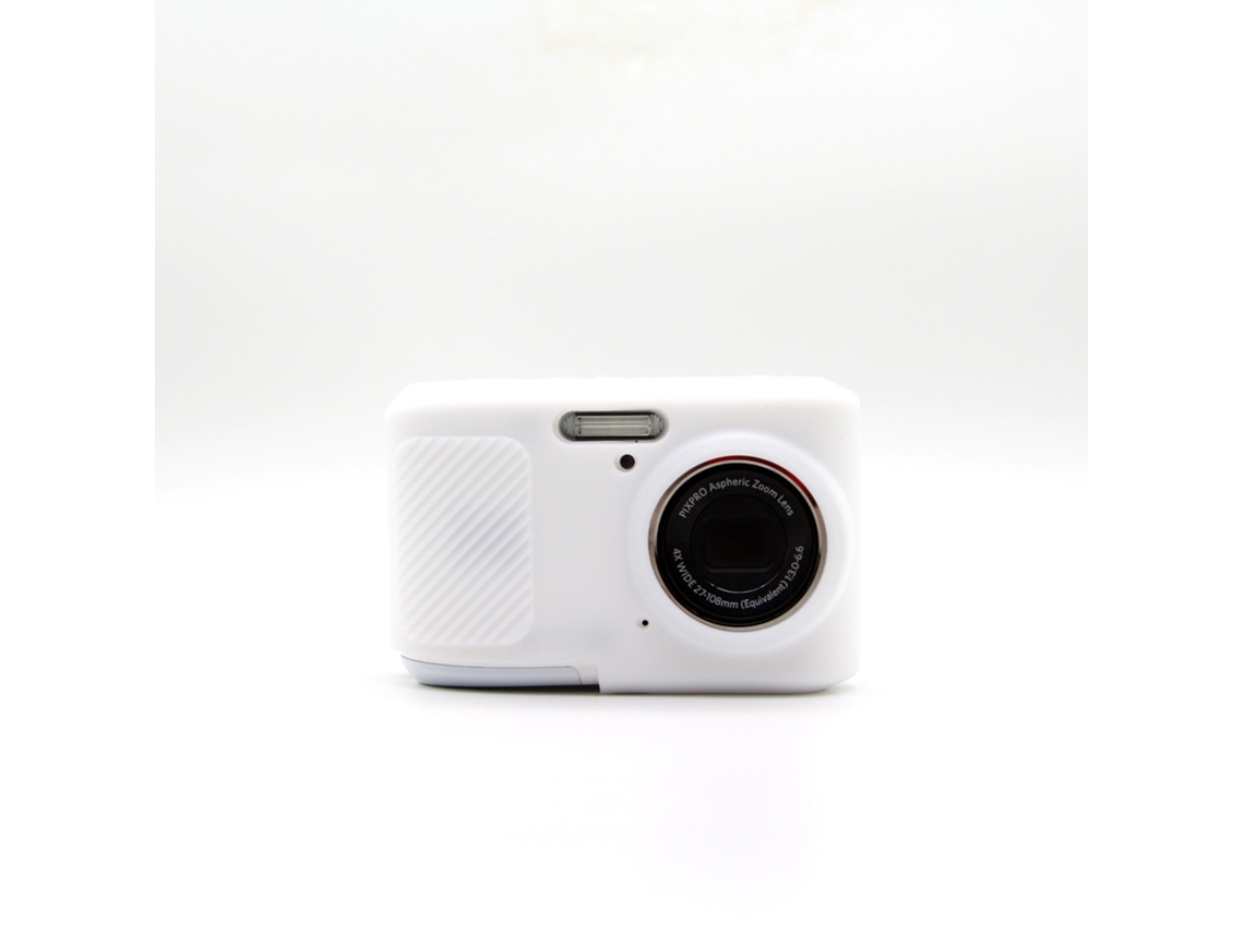 Capa Silicone HEXINYIGJLY para Kodak Pixpro Fz45tampa Objetiva Removível, Antirriscos Branco