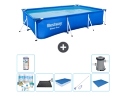 Bestway Piscina Bestway Steel Pro Retangular - 300x201x66 Cm - 8-peças S22243