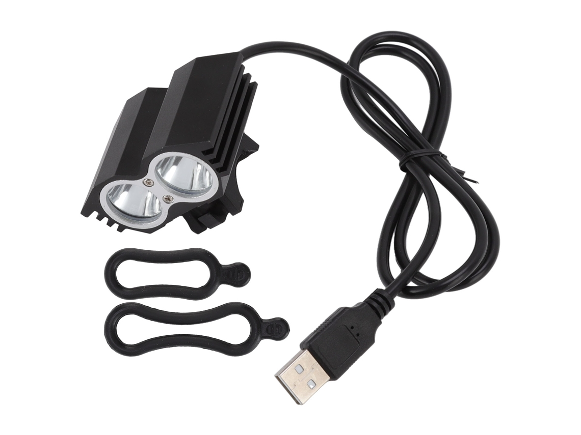 Farol de bicicleta 2000lm LED USB alumínio IPX5 para mountain bike ciclismo noturno | S/MARCA