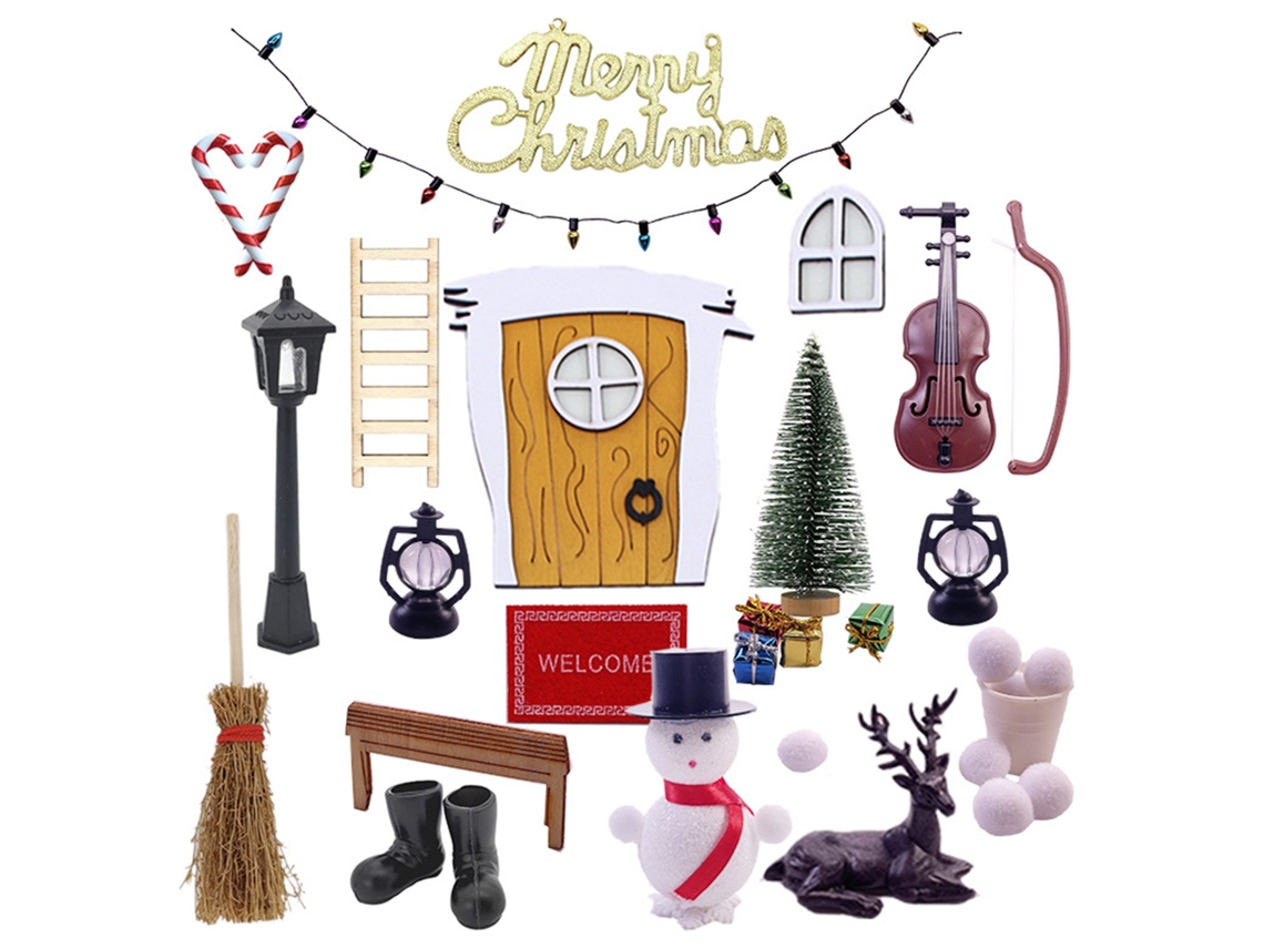 Laxiscreed Kit De Casa De Bonecas 1:12 Com Elfo Natal Para Hobby E Decoração Natalícia