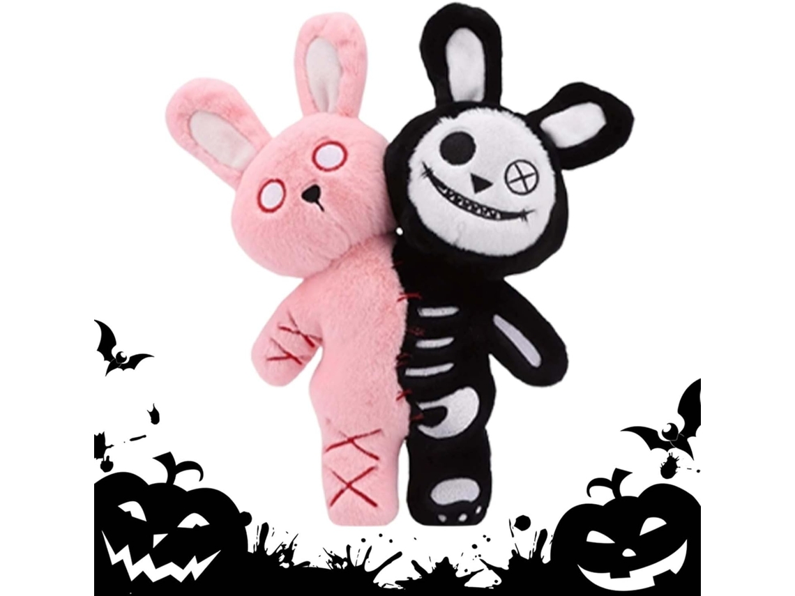 Coelho De Pelúcia Duas Cabeças Para Scare No Halloween, Páscoa,