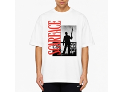 Rockinstone Scarface Movie Red Logo White Adult T-shirt Size:s