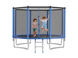 Trampolim Para Exterior 427 X 260 Cm Cama Elástica Para Crianças Postes Retos Vevor