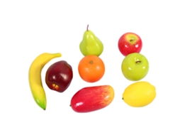 Conjunto 8 Frutas Plásticas Falsas Decoração Cozinha