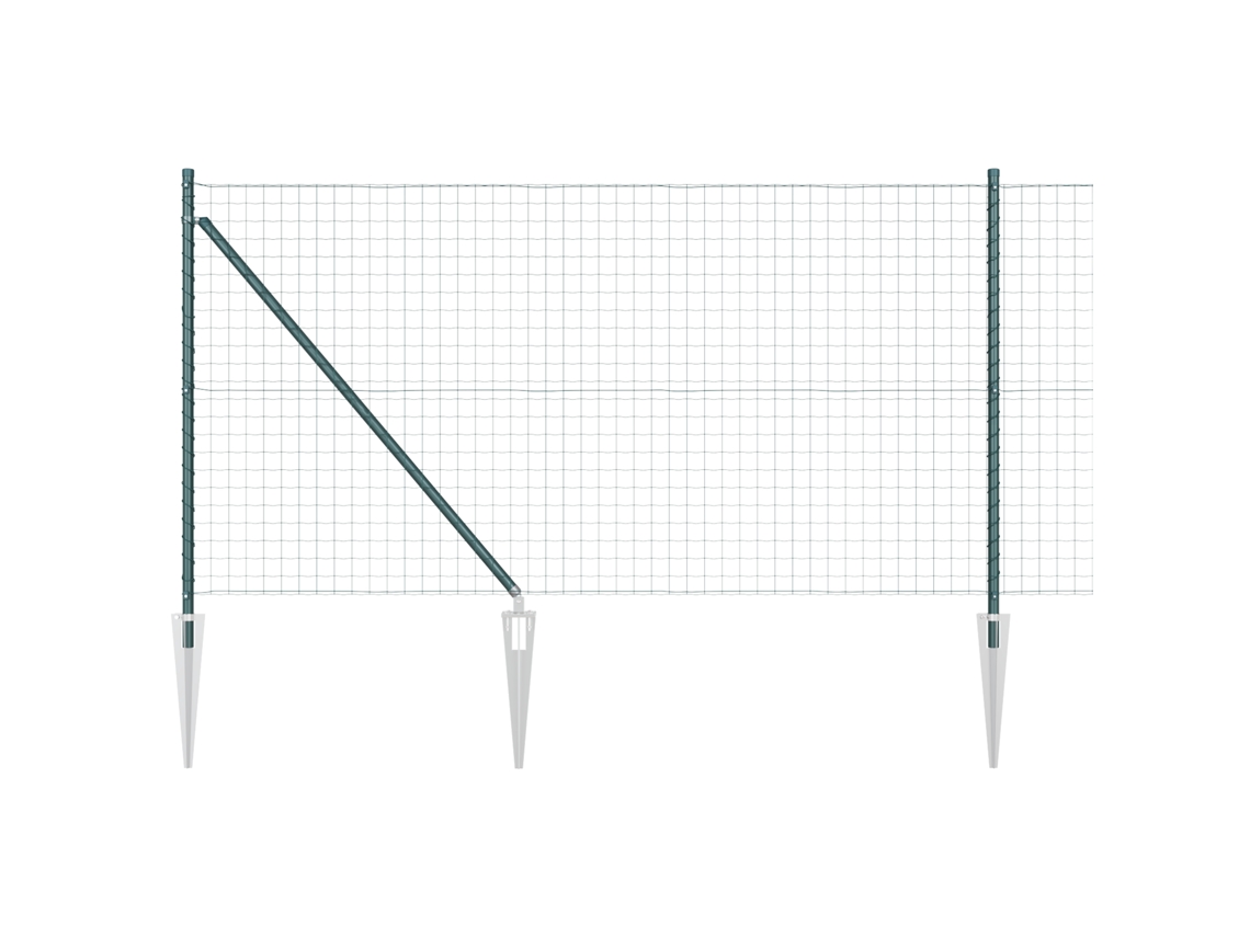 Conjunto 1 Cerca Externa Vidaxl Verde Aço (10 X 1 M)