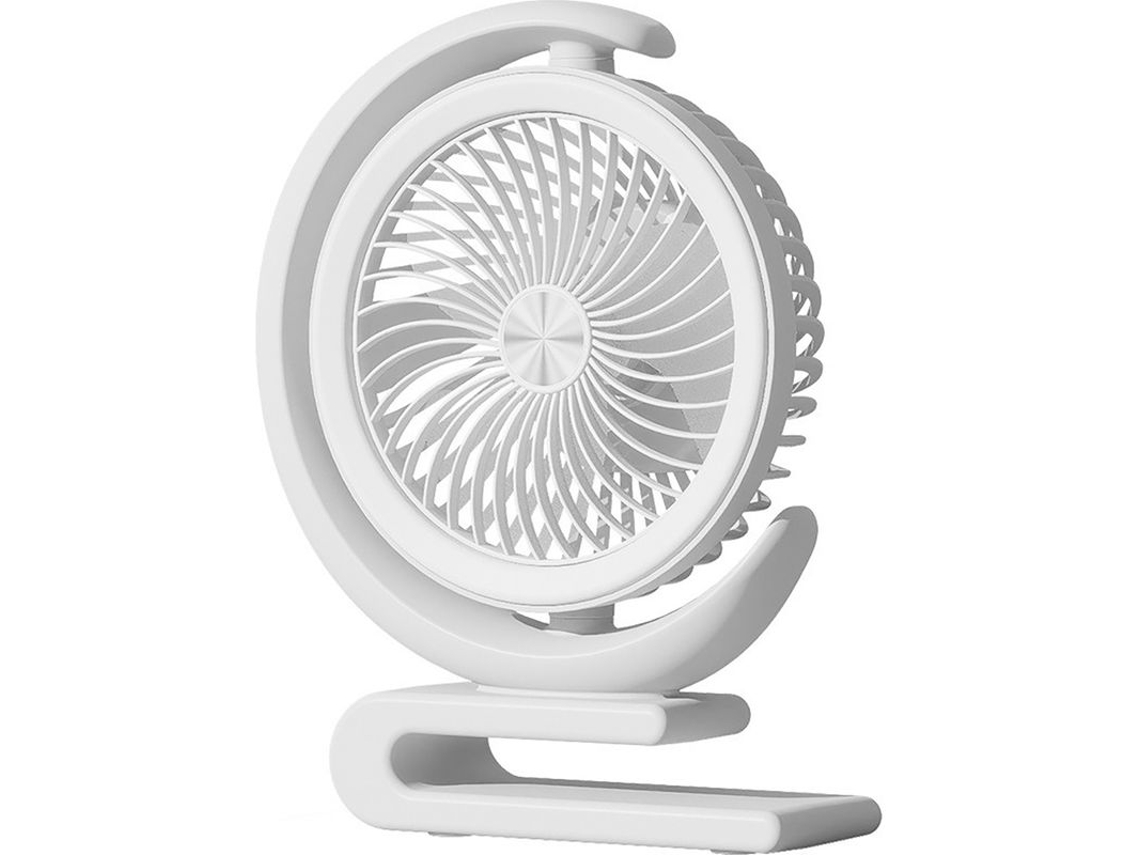 Ventilador De Mesa Portátil Usb Para Camping Branco