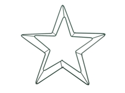 Laxiscreed Pack De 3 Guirlandas Verdes De Metal Com Estrela E Estrutura Pentagonada, 40cm