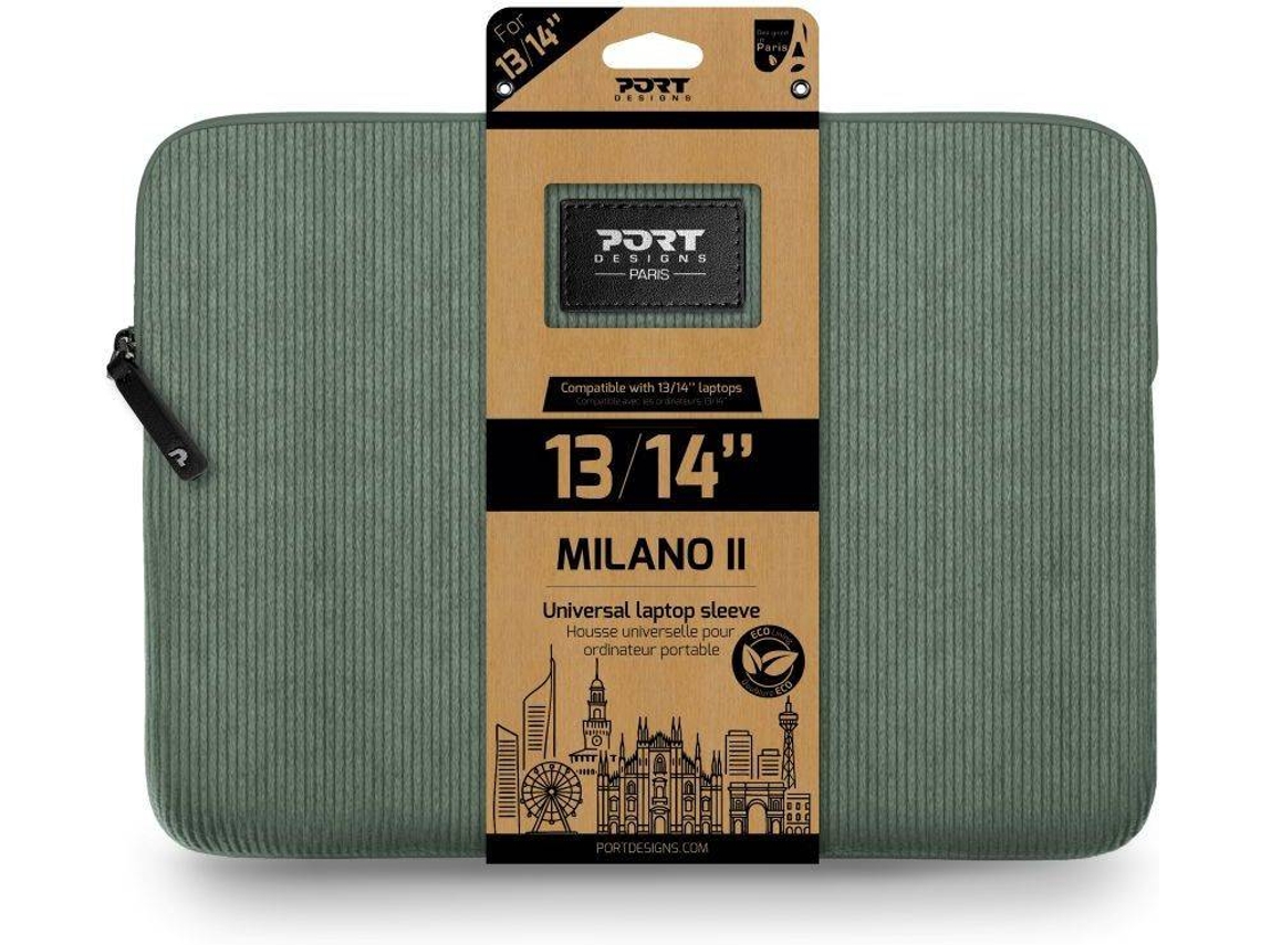 Mala para Portátil PORT DESIGNS Milano II Eco (14'' - Sage Green)