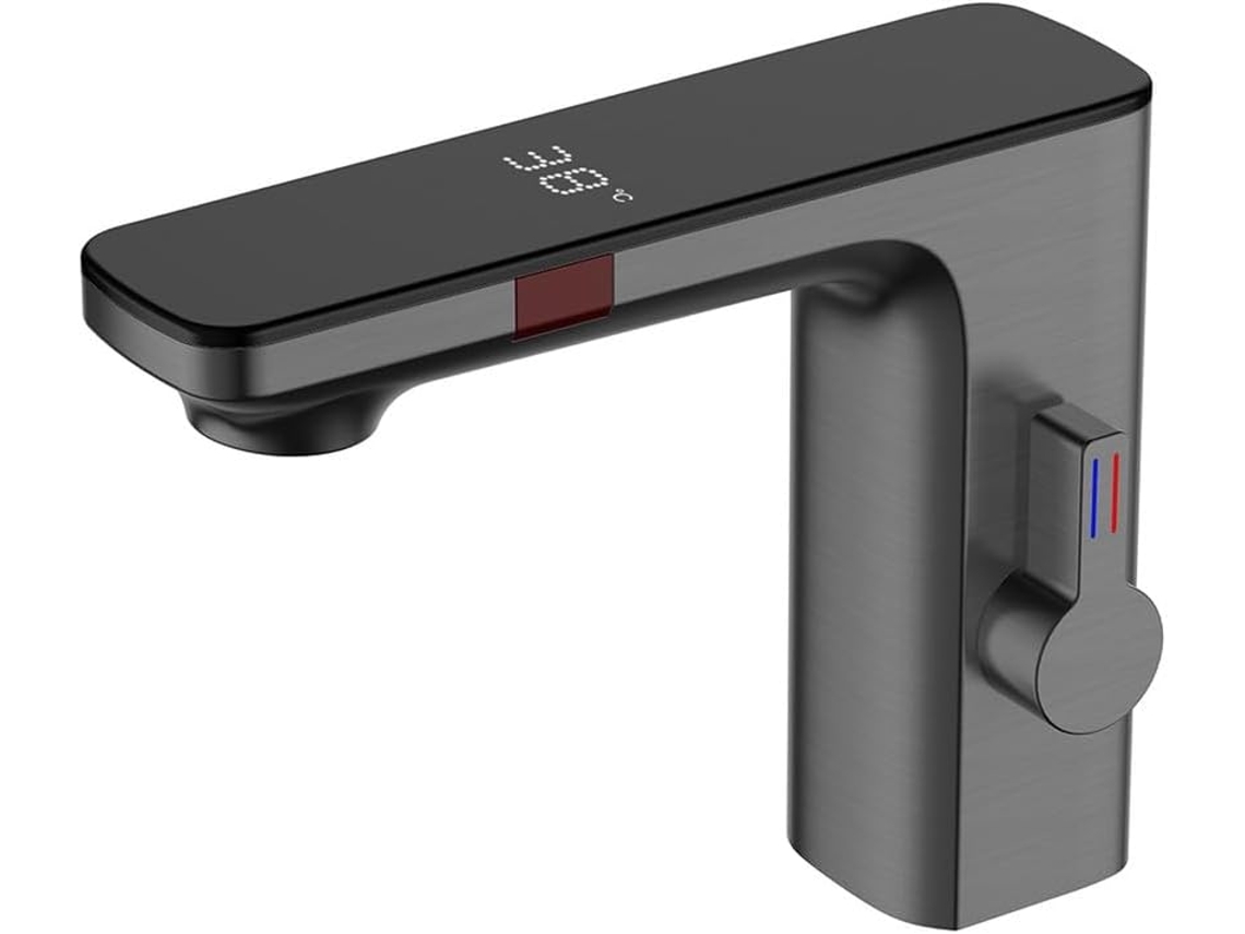 Torneira De Banheiro Com Sensor Inteligente, Design Moderno Em Cobre