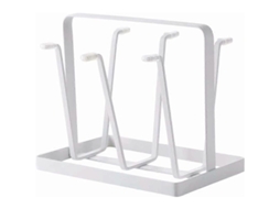 Porta Vasos de Acero Metalico Colgante para Cocina Organizador de Tazas Con 6 Ganchos Rack de Secado Bebidas Color Negro