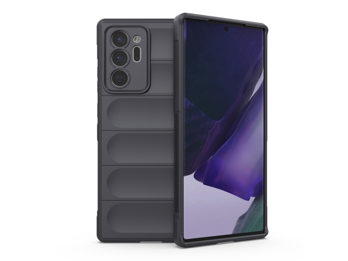 Capa Halinuia Para Samsung Galaxy Note20 Ultra Magic Shield Tpu Flanela Cinzento Escuro (proteção Integral, Interior Em Flanela)