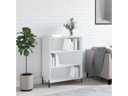 Mueble con estantes en derivados de madera blanco brillante