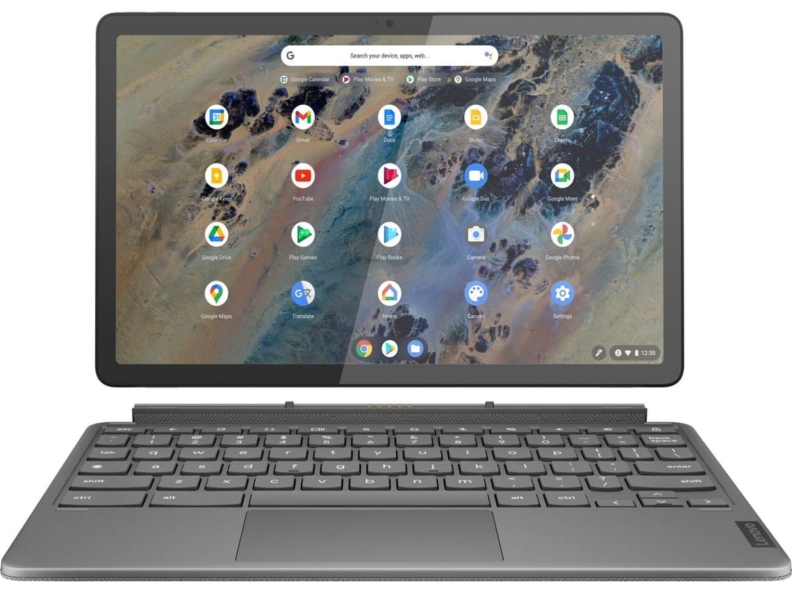 Portátil Híbrido LENOVO Chromebook Ideapad Duet 3 11Q727 (Outlet Caixa Aberta - 10.95'' - Qualcomm Snapdragon 7c Gen 2 - RAM: 4 GB - 128 GB eMMC - Qualcomm Adreno)