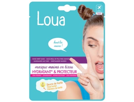 Máscara Hidratante para Mãos em Tecido 1 Par 14 Ml LOUA