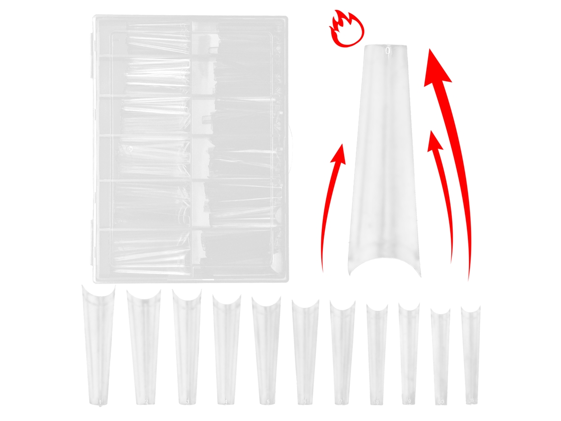 240 Uñas Falsas Largas Extra Artificiais French Transparentes Para Salão De Unhas Diy