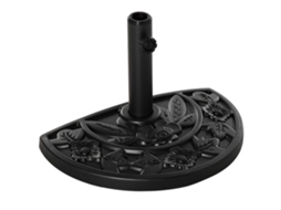Base para Guarda sol Semircircular 9 kg em HDPE, cimento e Metal com Motivos Florais (ø50x32x32 cm) BTFORUS