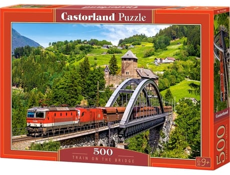 Puzzle  Train on the bridge (500 Peças)
