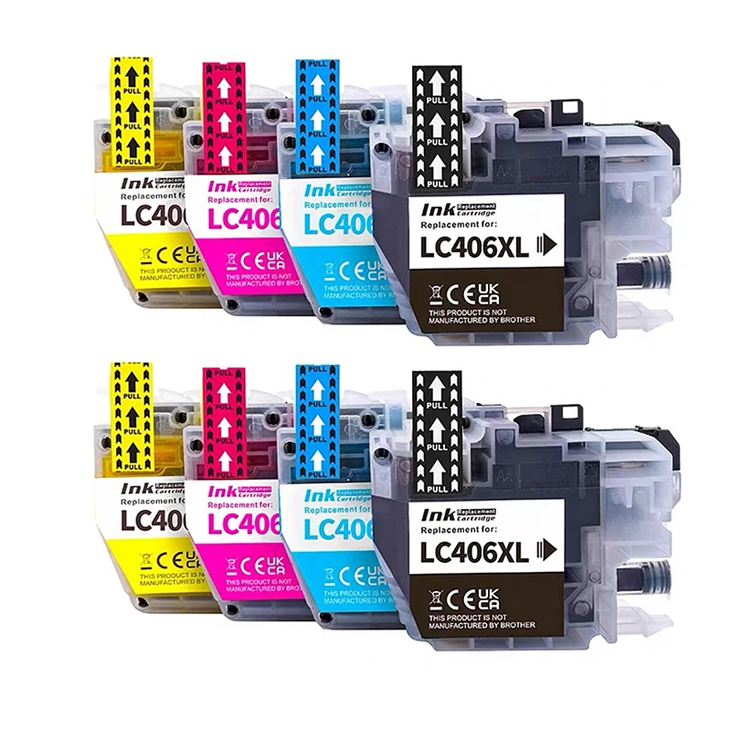 Lc406xl 2setlc406 Lc 406 Lc 406xl Lc406xl Cartucho de Tinta para Mfc j4335dw J4345dw J4535dw J5855dw J5955dw J6555dw J6955dw MDUG
