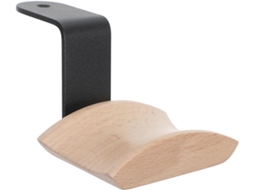 Suporte Para Fones De Ouvido Gadpiparty Easy Access, Gancho De Parede Minimalista Em Madeira Marrom E Alumínio Para