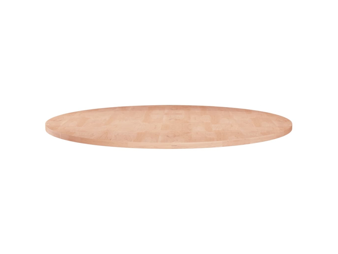 Vidaxl Tampo De Mesa Redondo Ø80x1,5 Cm Carvalho Maciço Não Tratado