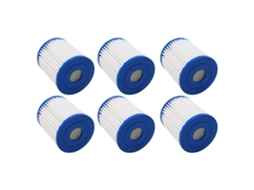 6pcs Cartucho Filtro Bomba Água Piscina Poliéster
