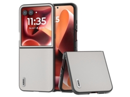 Capa De Celular Abeel Em Couro Elegante Com Borda Preta Para Motorola Razr 60 Ultra
