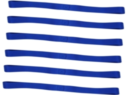 Conjunto de 6 fitas de gravata em Dacron azul