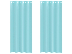 Voile Curtain, Voile Curtains Vidaxl Turquesa Tecido (140 X 225 Cm)