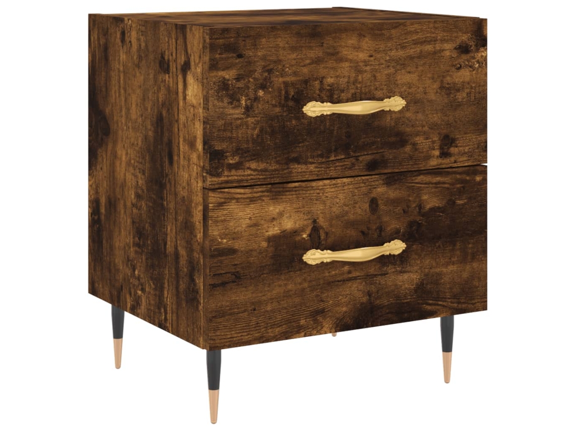 Mesa de Cabeceira Carvalho Fumado MAISON EXCLUSIVE Derivados de Madeira 40x35x47,5 cm