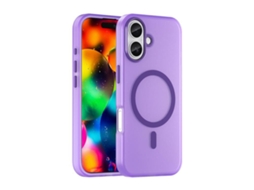 Capa Híbrida Translúcida Para Iphone 17 - Tpu E Pc Com Magsafe | Fosca - Roxo Escuro