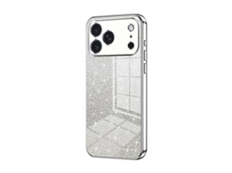 Capa Para Iphone 17 Pro Max - Glitter Degradê - Acabamento Eletroplaqueado