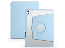 Capa giratória inteligente de acrílico azul bebê Hengrongshen para iPad 11 (2024)