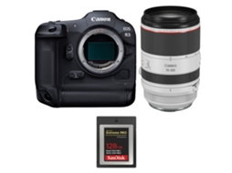 Eos R3 + Rf 70 200mm F/2.8 L Is Usm + 1 Sandisk 128gb Extreme Pro Cfexpress Type B + Ebook “20 Dicas para Fotos Que Impressionam” CANON