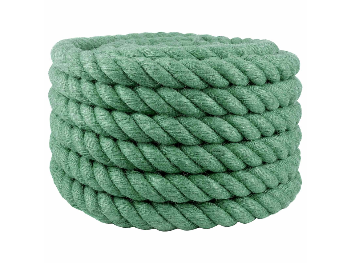 Vidaxl Corda De Juta 50 Mm Verde 100% Juta Tossa