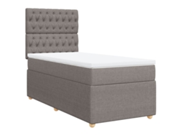 Box Spring Bed, Box Spring Beds Vidaxl Cinzento-acastanhado Tecido (100 X 200 Cm)