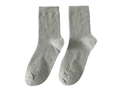 Calcetines De Algodón Para Hombre Medios Rayados Antideslizantes Elásticos Transpirables Sin Olor Talla Única Cinza Claro