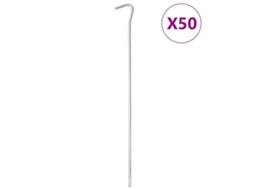 Vidaxl Estacas Para Tenda 50 Pcs 30 Cm Ø7 Mm Aço Galvanizado