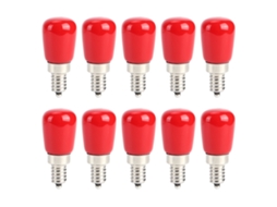 Rebe-10 Peças Lâmpadas Led Vela E12 1,5w 110v Vermelhas Para Lâmpada De Teto E Mesa