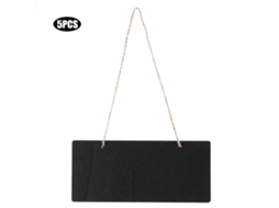 5pcs Mini Quadro Negro de Madeira com Cordão | S/MARCA