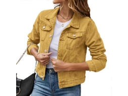 Chaqueta vaquera Fasst de manga larga, mujer, con hebilla en bolsillo | S/MARCA