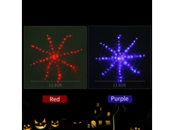Farol de teia de aranha Halloween 12ft 120LED roxo decorativo com bateria modos piscante e contínuo | S/MARCA