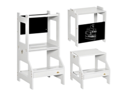 Torre Aprendizagem 2 Em 1 Quadro Branco Segurança 42x44x86 Cinza