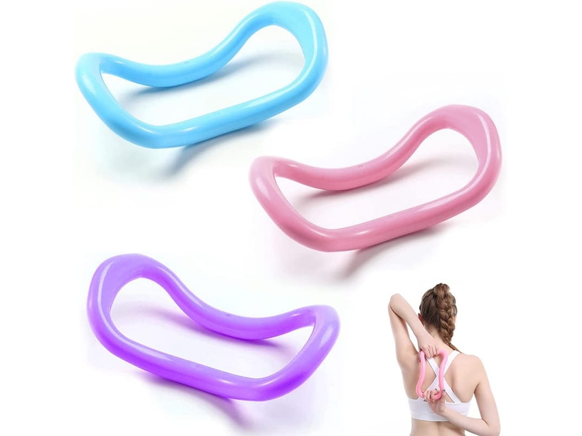 Anéis De Estiramento Fascial, 3 Peças Anéis De Yoga Pilates Para Treino De Coxas Abdômen Pernas (rosa, Azul, Roxo)